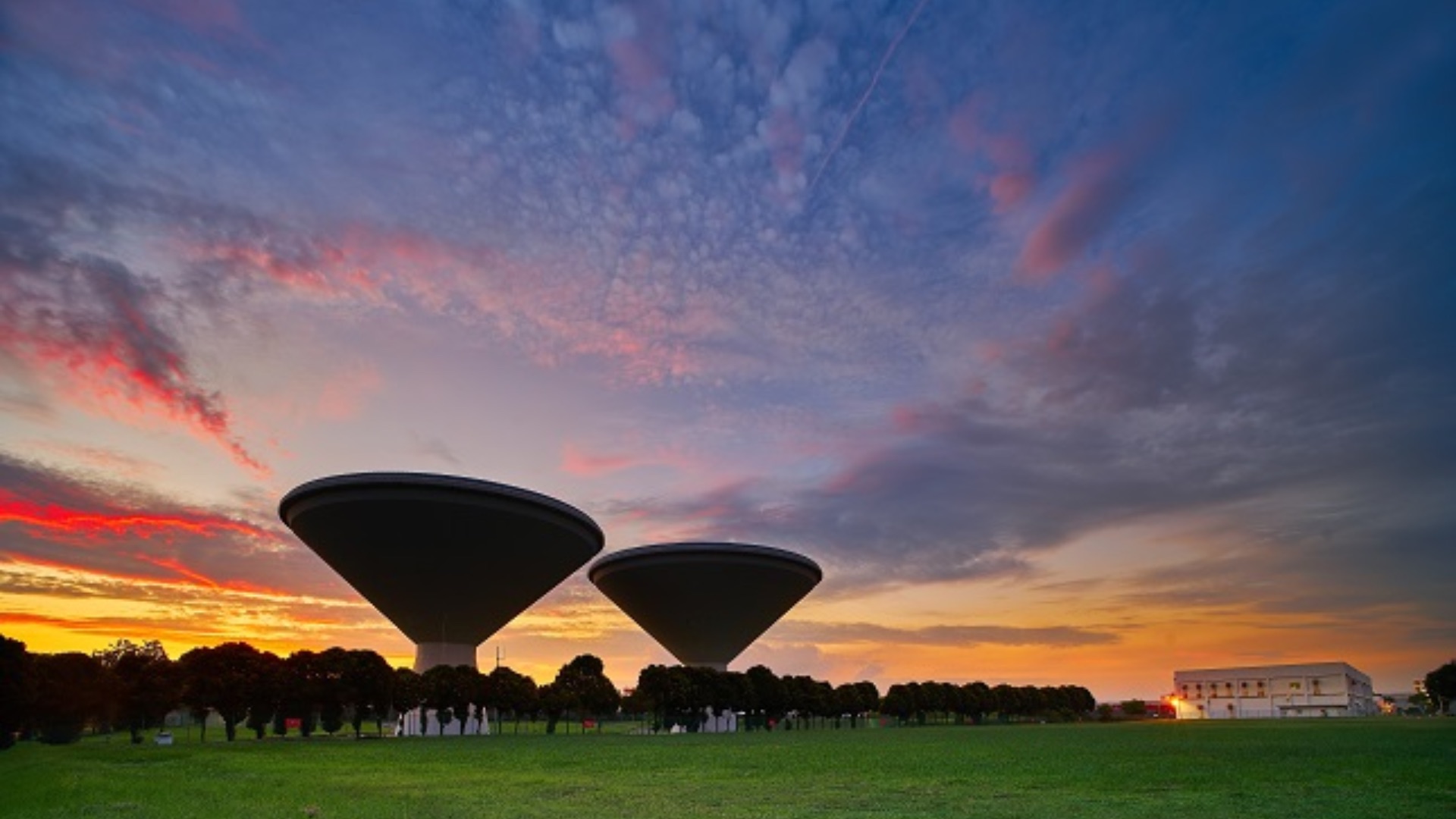 NEWater tanks at Tampines NEWater Service Reservoir.