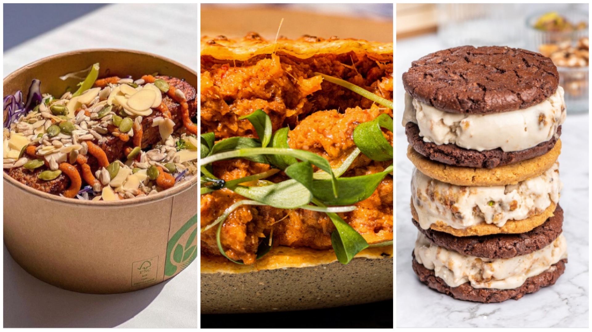 Experience the wonder of meatless dining at places like Quick Greens, Analogue, and Kind Kones.