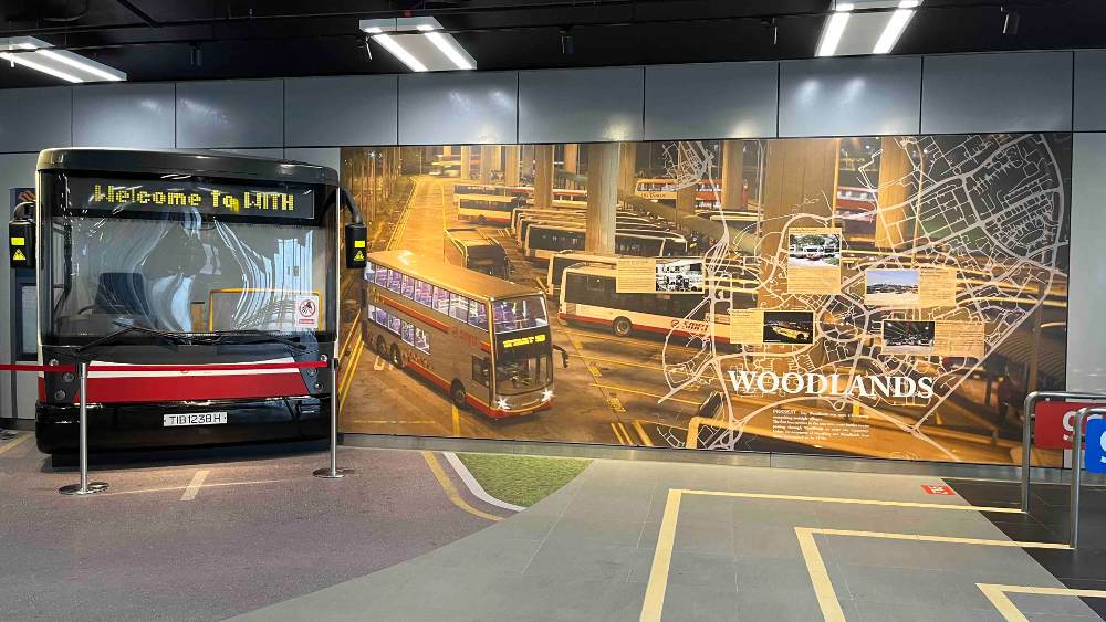 SMRT mini museum at the Woodlands Integrated Transport Hub.