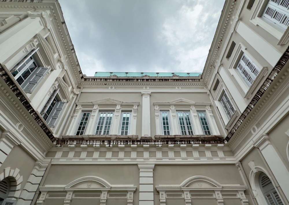 National Museum of Singapore, the country's oldest museum with a history dating back to 1887. Courtyard and Terrace.