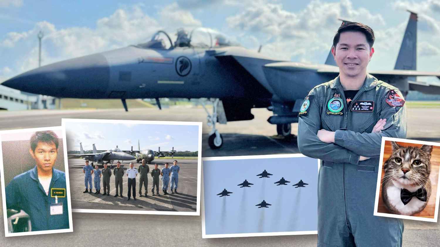 F-15SG pilot LTC Muhammad Iskandar reflects on flying over home, mentoring the next generation of pilots, and quiet moments with his cat, Mister Kitty.