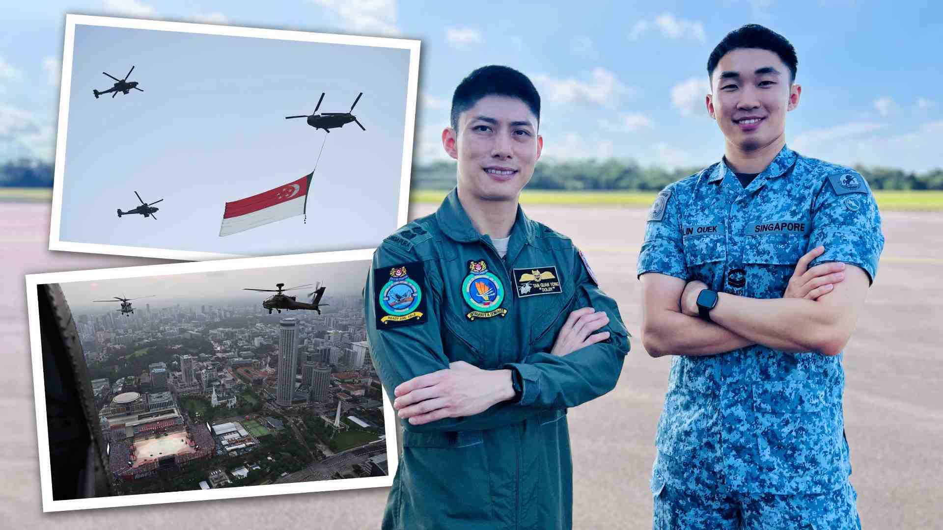 One flies a Chinook. The other preps a 1,500kg flag. Together with other RSAF personnel, they bring the State Flag Flypast to life during NDP.