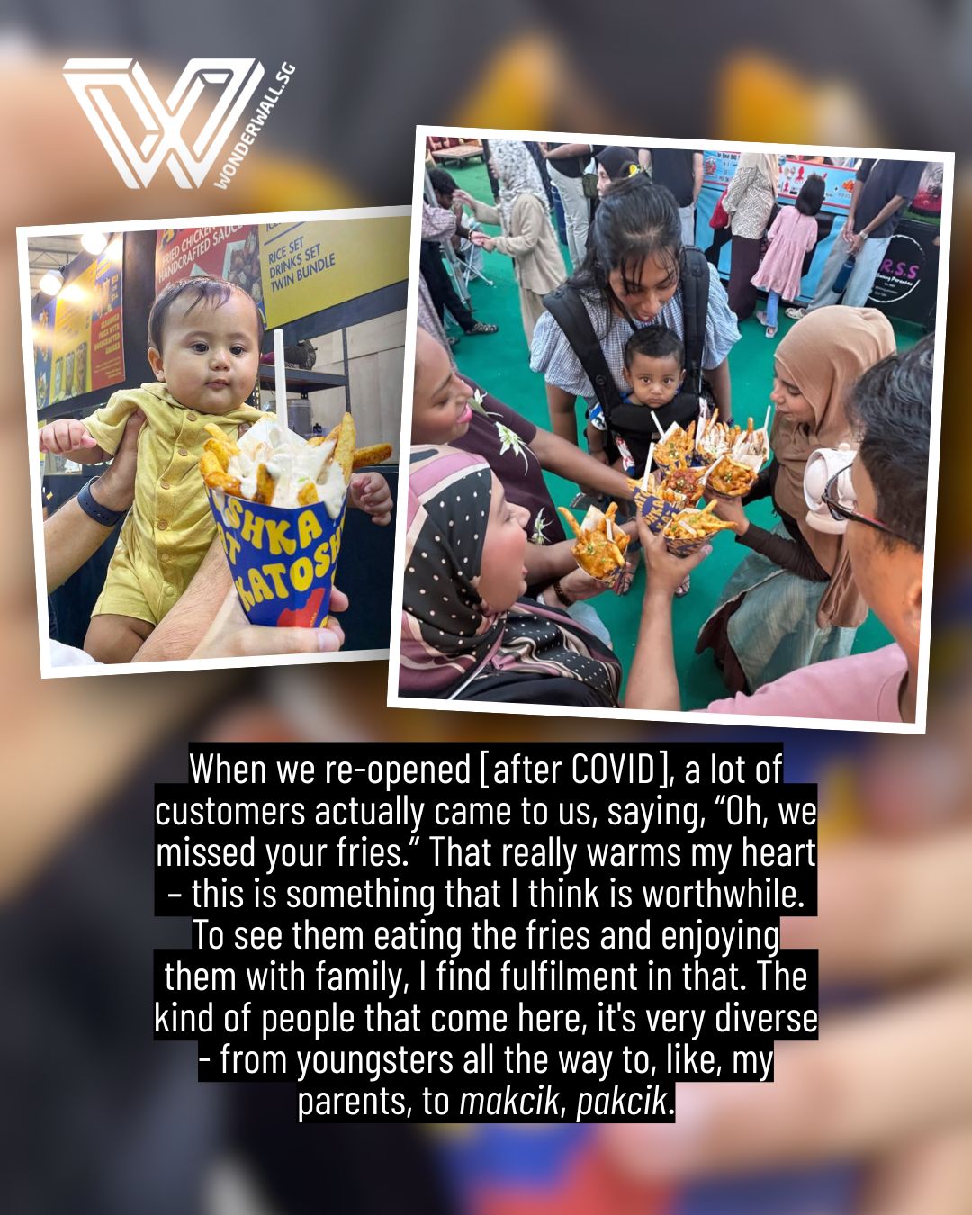 Katoshka Geylang Bazaar Patrons enjoying Katoshka fries at Geylang Bazaar