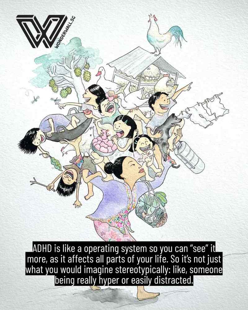 Artwork by Juliette Yu-Ming Lizeray, Singapore artist with ADHD