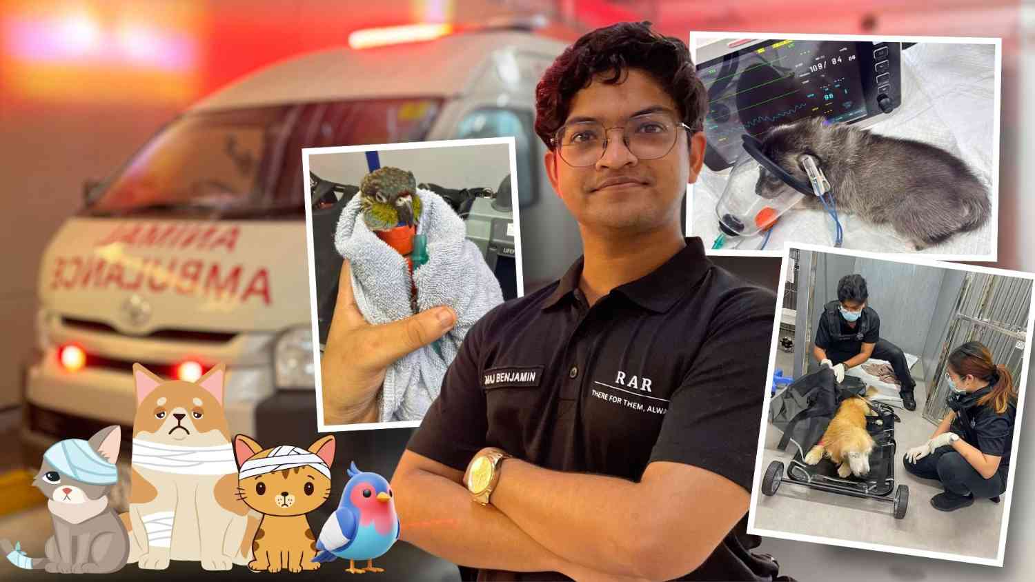 Benjamin Burke, co-founder of Royal Animal Rescue, Singapore's first and only private 24-hour pet rescue service.
