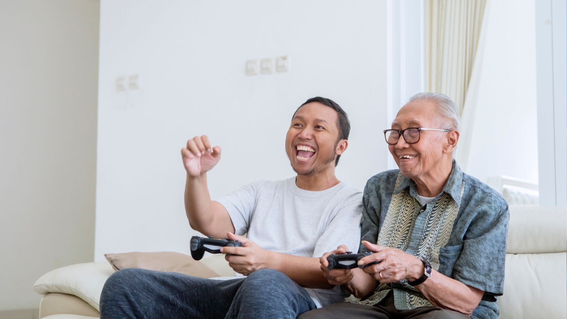 Father and son bonding, and appreciating dad in a different way now that he's in a new life stage.