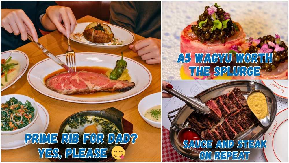 Treat Dad this Father’s Day with these standout steakhouses in Singapore, from smoky dry-aged cuts and wagyu feasts to classic ribeye, Sunday roasts, and indulgent omakase.